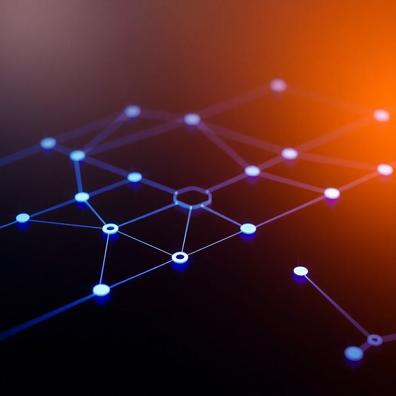 Diagramă de flux cu noduri conectate prin linii indigo, reprezentând automatizarea unei strategii